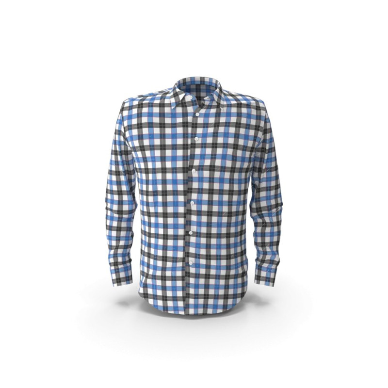 Chemise à carreaux Oxford bleu nuit