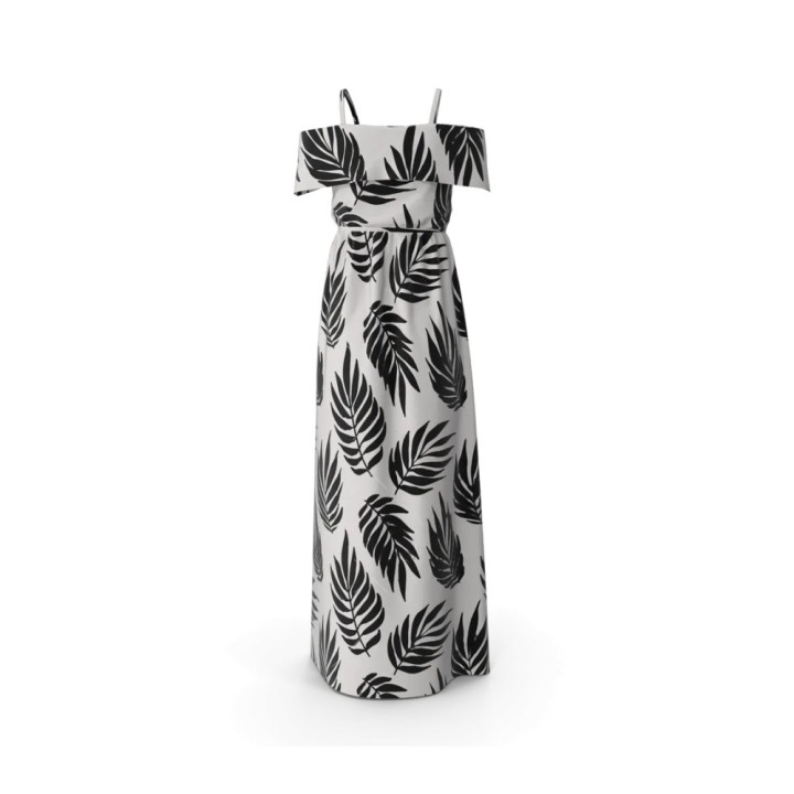 Robe longue d'été Feuillage