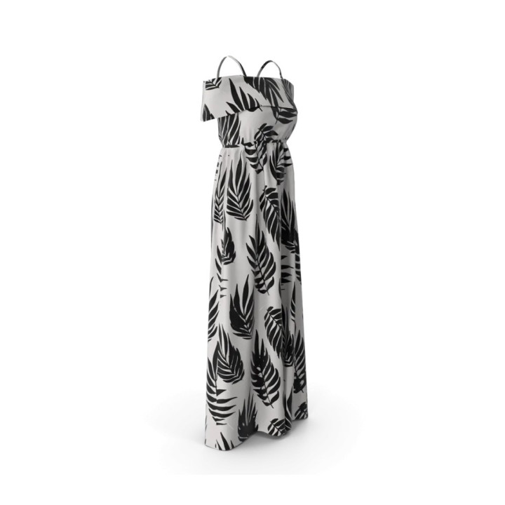 Robe longue d'été Feuillage