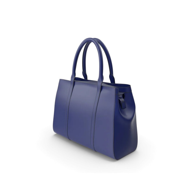 Sac à main structuré bleu