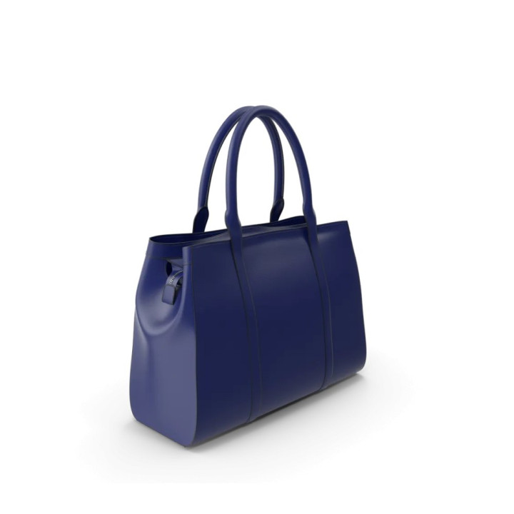 Sac à main structuré bleu