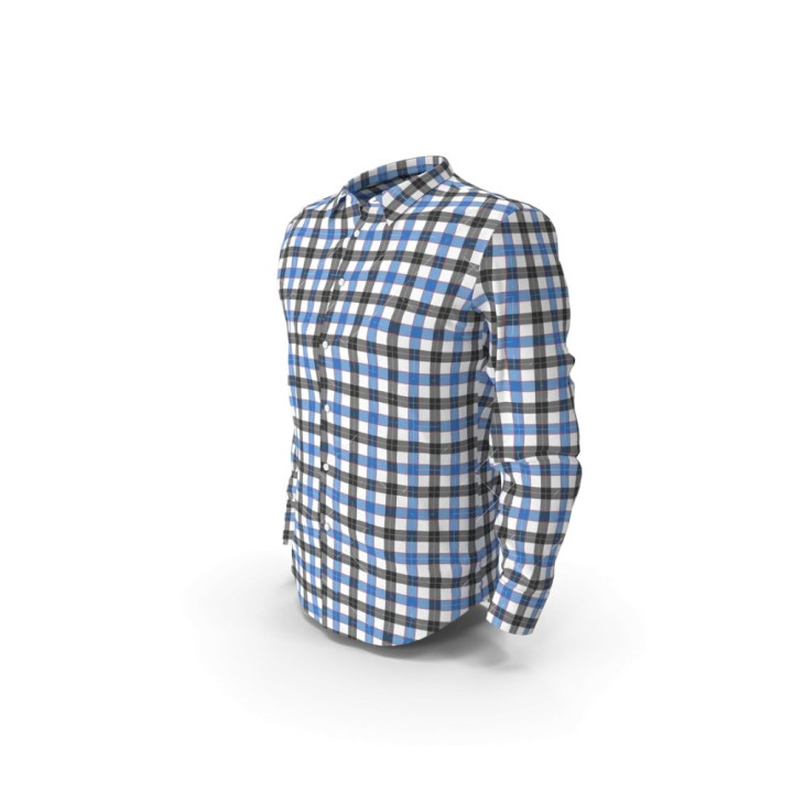 Chemise à carreaux Oxford bleu nuit