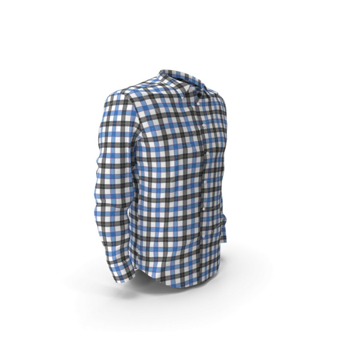 Chemise à carreaux Oxford bleu nuit